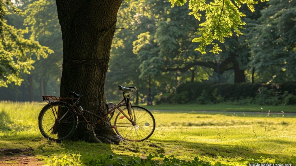 Person findet ein verlorenes Fahrrad im Park, Fahrrad gefunden was tun, hilfreiche Tipps